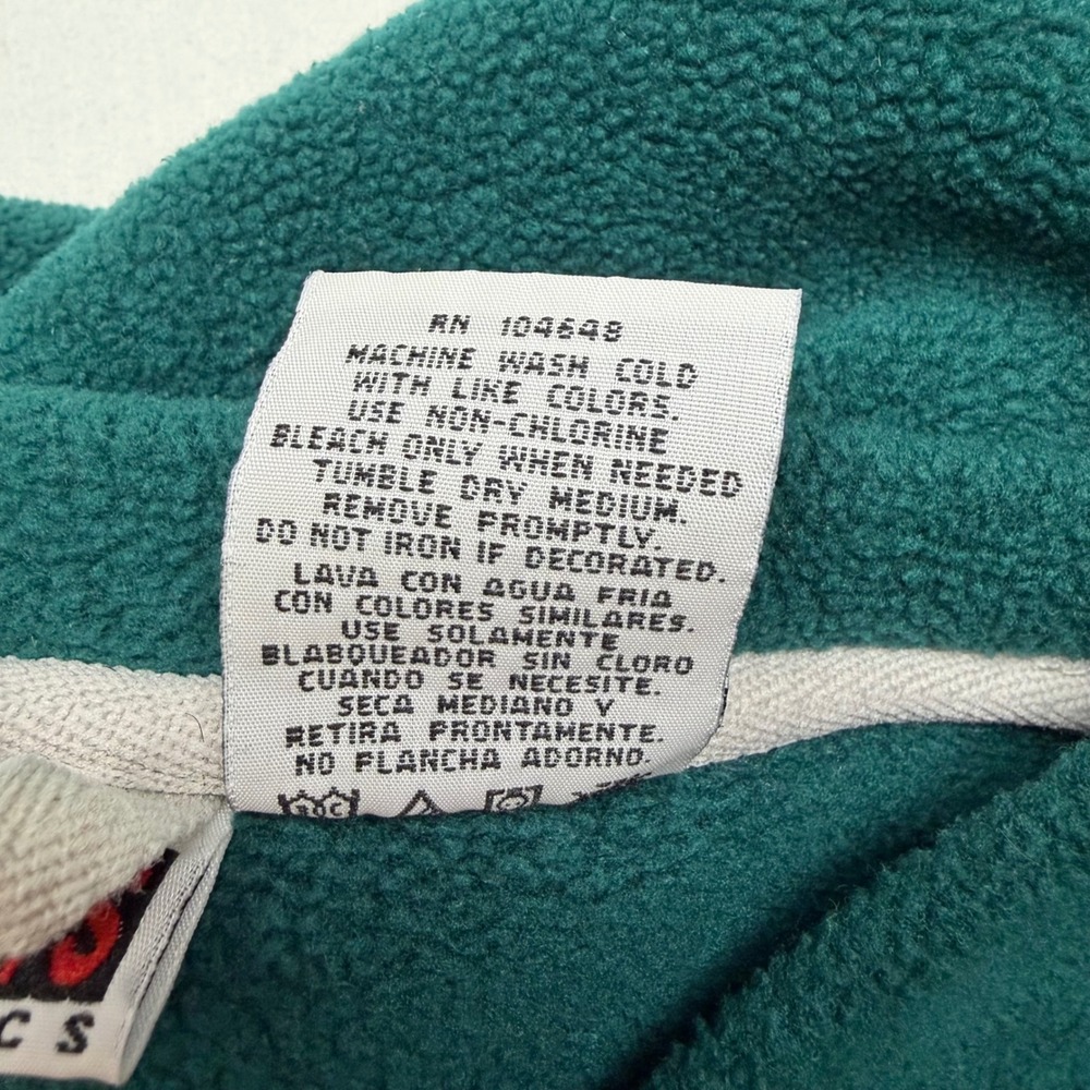 VTG Iron Knights Athletics Philadelphia Eagles Fleece Pullover VNeck Men XL Teal - Picture 10 of 10